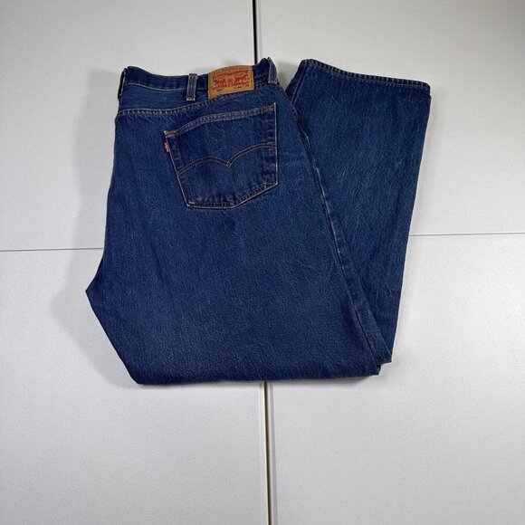 Levi's 501 Straight Leg Button-Fly Jeans Blue Men’s Size 46 x 32 - Picture 1 of 4